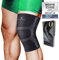 BLACKROX Kniebandage [Vergleichssieger 2024] Gr. S-XL | Für Damen & Herren | Stabilisierung für das Knie & Meniskus | Perfekt für Sport, Kraftsport & Bodybuilding | KNIEBANDAGE V1 | Schwarz Gr. L