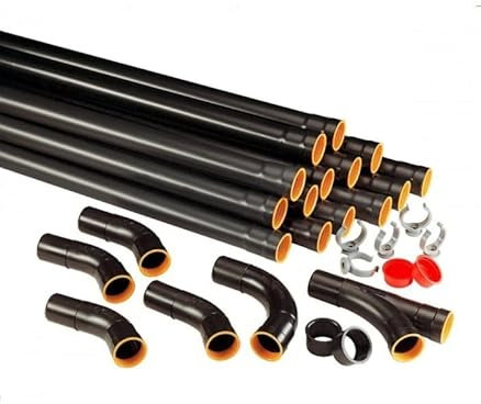 Conduits Aspiration centralisée - Kit réseau clipsable Ø 44 mm pour 3 prises - 11071031 ALDES - 11071031