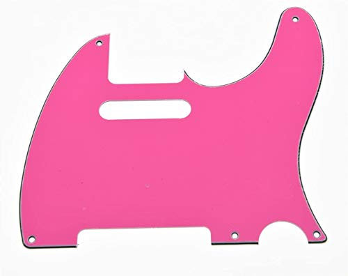Dopro 5 fori Vintage Tele Guitar Battipenna Scratch Plate per USA/Messicano FD Telecaster Rosa 3 Strati