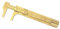 QWORK® 4 / 10cm Messing Messschieber, Messingschiebe Doppelmaßstab Handliches Messwerkzeug mit Messlehre, mm/Zoll Mini Messing Taschenlineal