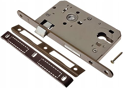 ADGO Jania Serrure de Porte 72/55 mm avec Bouton Poussoir