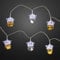hellum Lichterkette Innen mit Engel und Glocke, 12 LED Engel mit Glocke beleuchtet kaltweiß, 1,65m beleuchtete Länge strombetrieben, transparentes Kabel, Weihnachtsbeleuchtung Innen Fenster, 560039