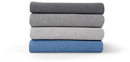 Müskaan Premium Spannbettlaken Jersey Melange - Spannbetttuch 100% Baumwolle - Spannbetttücher mit Rundumgummi - Betttuch Meliert