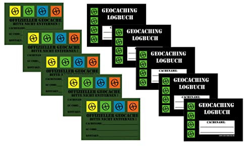 geo-versand Filmdosen Refill Set - Logbücher und Aufkleber Geocaching Versteck Dose Nachfüll