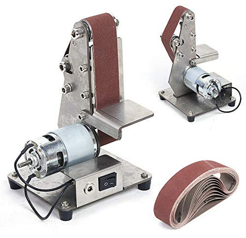 DiLiBee Ponceuse à bande, ponceuse électrique, 110-240 V, 50/60 Hz, 100 W, moteur 895