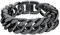 Richsteel Schwarz Panzerarmband Hip pop Kubanische Armskette Schwarz Panzerarmband Punk Gliederarmband für Herren Männer