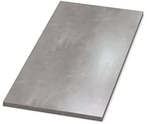 AUPROTEC Tischplatte 19mm Beton Perlgrau 900 mm x 500 mm Holzplatte Dekor Spanplatte mit 2mm ABS Kante Auswahl: 90x50 cm