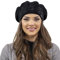 VIVISENCE Baskenmütze Für Damen Winter Herbst Warme Barette Aus Wolle Mit Zirkonia-Applikation Frauen Elegante Klassischem Stil Perfekte Für Herbst Und Wintertage Modell 7050, Schwarz,Einheitsgröße