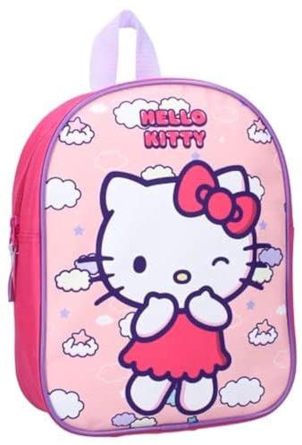mybagstory - Rucksack – Hello Kitty – Rosa – Kinder – Schule – Kindergarten – Kindergarten – Krippe – Schulranzen Mädchen – Größe 29 cm – verstellbare Träger, Rosa, 36