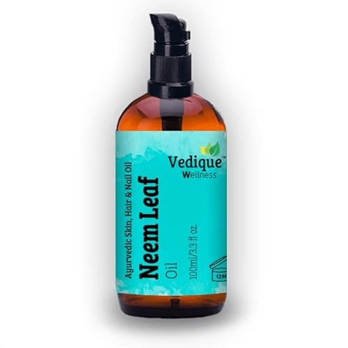 VEDIQUE Remedies Neemblattöl | 500 ml | ayurvedisches Mehrzweck-Hautöl | tief heilend und entgiftend | ganz natürlich