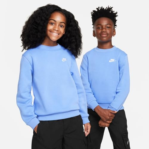 Nike FD3006-450 K NSW Club FLC Crew LS LBR Sweatshirt Unisex Polar/White Größe XL