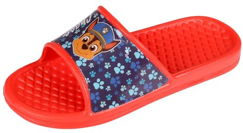 Paw Patrol Chase Rubble rote leichte Badelatschen für Jungen 31/32 EU