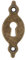 MS Beschläge Möbelschloss-Rosette Schubladen- Schrankrosette Stahl Möbelrosette Schlüsselrosette Zierschlossrosette Zierblende (Senkrecht, Brüniert)