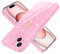 Yichxu Cover per iPhone 15 Custodia Glitter TPU Silicone Brillantini con Protezione Fotocamera ​Motivo Cuore Sottile Morbid Antiurto Paraurti Protettiva Case per iPhone 15 (6.1 Pollici), Rosa
