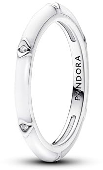 PANDORA Sterling silver Enamel Cubic Zirconia White 193089C01-50