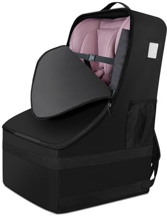 bruwaa Autositztaschen für Flugreisen, große, langlebige Autositz-Reisetasche für Flugzeug, verstärkte Schultergurte, Flughafentor-Check-Tasche, Autositzbezug für Flugzeugreisen