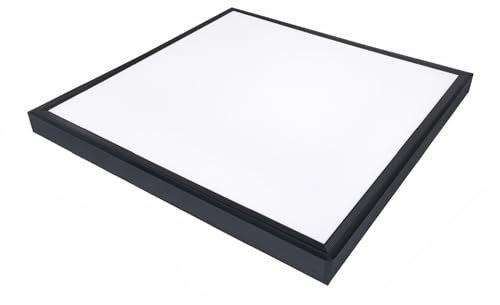 KOLORENO - Deckenlampe für Büro Rasterdecken - Bürolampe - Deckenleuchte LED, Lampe LED, Panel Flach, Groß - zum Einbau in Kassettendecken - 60x60 cm, 40W - Neutralweiß 4500K - Schwarz