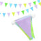 20 m/66 Fuß Wimpelkette, grün, lila, blau, 52 Stück, dreieckige Stoffbanner für drinnen und draußen, Geburtstag, Babyparty, Hochzeit, Garten, Zuhause, Party-Dekoration