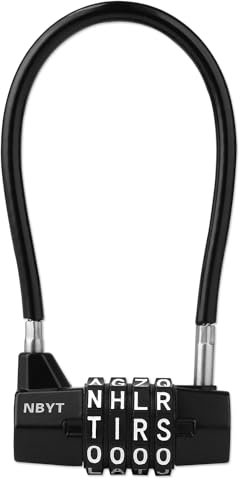 NBYT Cable Locks with Word Combination Gate Locks for Metal Fence for Shed Locks for Gates Outdoor Fence Metal Gate Lock Long Cabinet Lock Refrigerator Lock Dumpster Lock Cabinet Letter Padlock.