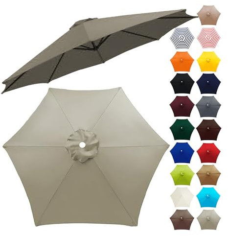 Slxzpl Housse De Rechange pour Auvent De Parasol - Tissu De Rechange pour Auvent De Parasol De Marché - Toile Supérieure De Parasol - Protection UV (auvent Uniquement)