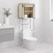 Generisch Handtuchhalter Home Items 2-stöckiges Lagerregal über der Toilette cremefarben 56 x 30 x 170 cm Eisen Anzugmöbel