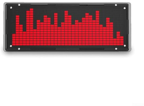 Lecreatekit Dynamic Audio Visualizer With Multiple Brightness Levels, USB Powered For Easy Setup Anywhere(Red)