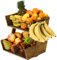 NiHome 2-Tier Wooden Fruit Basket for Kitchen, Fruit Bowl, Fruit Stand Holder for Kitchen Countertop,Bread Fruit Vegetable (Brown)