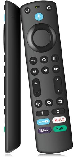 Télécommande Vocale de Remplacement pour Smart TV Insignia/Toshiba/Pioneer, Télécommande de Remplacement pour Fire AMZ Smart TVs Cube, TV Stick, TV Stick Lite, TV Stick 4K, TV Stick 4K Max