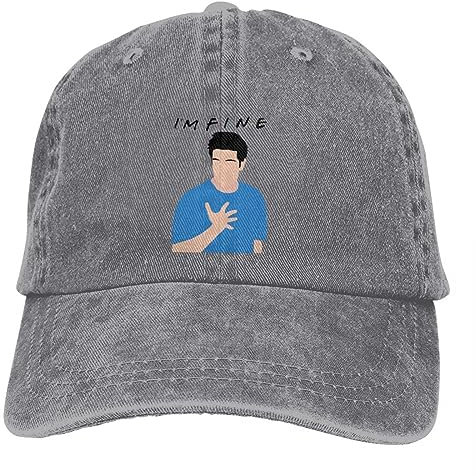 UOAZYIIF Baseballkappe Mehrfarbige Visiermütze für Frauen, Pegatinas-Mütze, personalisierter Visierschutz, TV-Serie Friends Ross