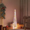 Festnight Led Pyramide 90 cm Weihnachten Lichtkegel Weihnachtspyramide Beleuchtet Lichterpyramide Innen Pyramide Weihnachtsdeko Kegelform Lichterkegel Außen und Innen