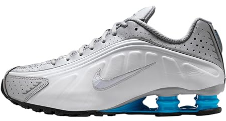 Nike HQ1988-005 Shox R4 Herren METALLIC Silver/Blue Lagoon-White EU 42.5
