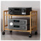 DVD-Player-Ständer aus Holz mit beweglichem Plattenspielerhalter, 2-stufiger Audio-Rack-Turm für TV-Stereo-Medienwandeinheit mit schwebenden Eckregalen, ideal für Wohnzimmer oder Büro, 53 cm (H) x 6