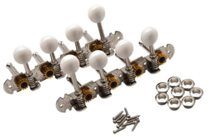 ＡＷＨＡＯ Set of 2 Metal Tuning Pegs for Guitar and Mandolin Machine Heads, Silver