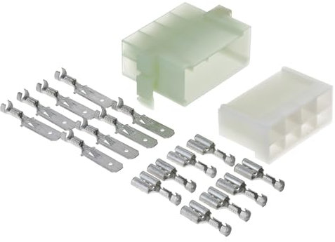 KALI-2508 Fastin-Faston Set 8-polig Flachsteckhülse I Flachstecker 0,75-1,5mm² und passende Gehäuse