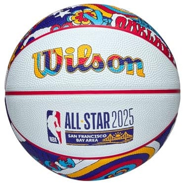Wilson 2025 NBA All Star Mini Ball WZ3020201XB, Unisex basketballs, White, 3 EU