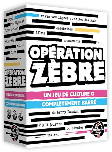Blackrock Games Operation Zebra – Gesellschaftsspiel – Allgemeine Kultur und Abzug – Gesellschaftsspiel – 14 Jahre und älter – 2 bis 12 Spieler – Spaß und originell – kooperativ oder wettbewerbsfähig