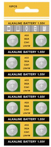 AG3 736 LR41 Button Cell Batteries Durability Button Batteries For Daily Use Stable Voltages For Small Electronics