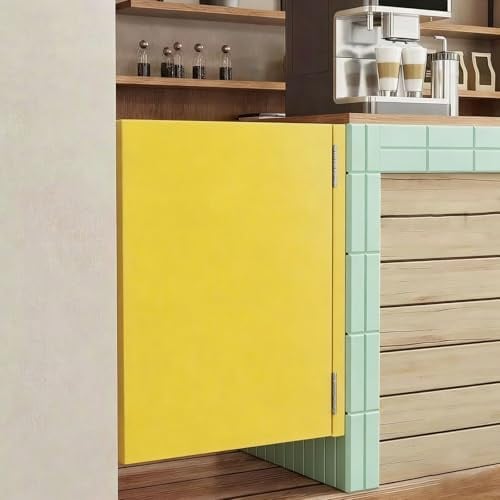 Porte Saloon En Bois Massif 40 à 70 Cm Porte Simple Café Cloison IntéRieure Ouverture Et Fermeture Dans Les Deux Sens Convient aux EntréEs Cuisine Bars Etc Yellow 40x70cm/15.7x27.6in