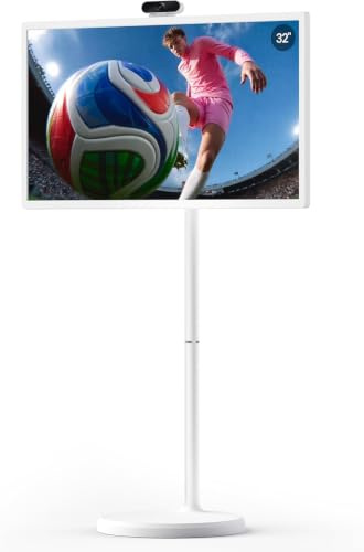 cozyla 32 Zoll Smart Portable TV mit integriertem Akku und Rollen | Google Play Store, 8 + 128 GB, EDLA-zertifiziert, Touchscreen, 4K-Kamera, blendfreies Display, Bildschirmspiegelung