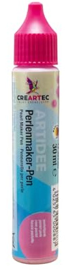 Artidee CREARTEC Perlenmaker Pen - Pastelpink - zum Gestalten von dekorativen 3D Farbperlen auf Textilien, Holz, Pappe, Leder, Glas, Keramik - 30ml - Made in Germany