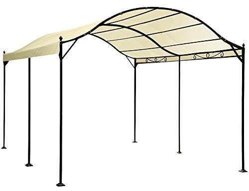 Viscio Trading 97747 Gazebo Tunnel, Metallo, Ecru, 400x300x205 cm