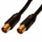 World of Data Coaxial 10m TV/AV Aerial Cable Male to Male Black Coax