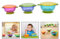 Itian 3 Stück Schüssel mit Saugnapf, Baby Geschirr Rutschfestes mit Hermetischer Deckel, Baby Schale Kinderteller Babyteller Saugnapf Baby Bowl BPA-Frei Für Baby und Kleinkind (Blau+Grün+Lila)