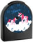 CreaDesign, WU-50-1006, Einhorn, analog Kinderwecker schwarz, Funkwecker ohne Ticken, mit Licht, personalisiert mit Namen, 9,6 x 5,5 x 11,9 cm, 104 g