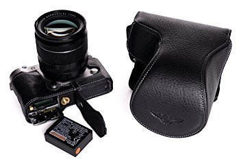 X-a3 pour appareils Portables, Zakao Faite à la Main en Cuir Véritable Full Camera Case Sac Pochette pour Fujifilm Fuji X-a3 XA3 16–50 mm Objectif 18–55 mm Bottom Ouverture Version