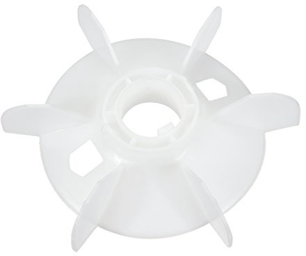 sourcing map Motor Fan Blade 180mmx38mm D Shape Bore White Engineering Plastic with 6 Vanes