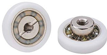 Cuscinetti Box Doccia Rotelle a Sfera di Ricambio in Acciaio per Ante Doccia a Scorrimento Kit 2 Pezzi EC-3307