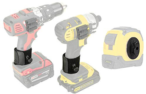 Spider Tool Holster - Expansion Set - Erweiterungs-Set mit 1 selbstklebenden Tool Tab + 2 elastischen Tool Grips für Werkzeug wie Akkuschrauber, Akkubohrer, Hammer, Multitool und weitere