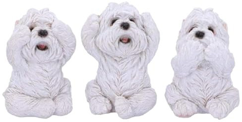 Nemesis Now Dekofigur, „Confucius, Three Wise Westies“ Design, 8 cm