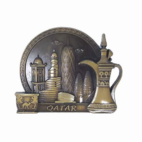 Qatar 3D-Kühlschrankmagnet, Touristensouvenir, Geschenkkollektion, Heim- und Küchendekoration, Magnetaufkleber, Qatar-Kühlschrankmagnet